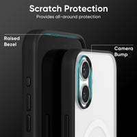FLOLAB Surtect Tri-Fusion Magnetic for iPhone 16 Series Phone Case Black Frame Matte Translucent